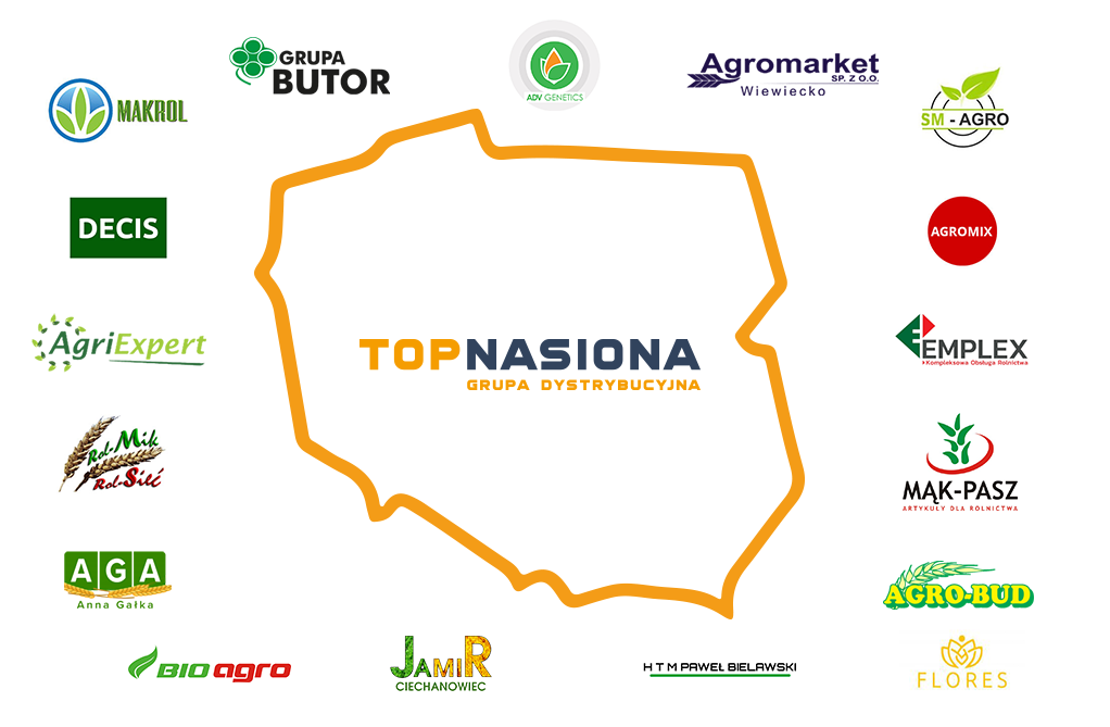 Mapa dystrybutorów top nasiona