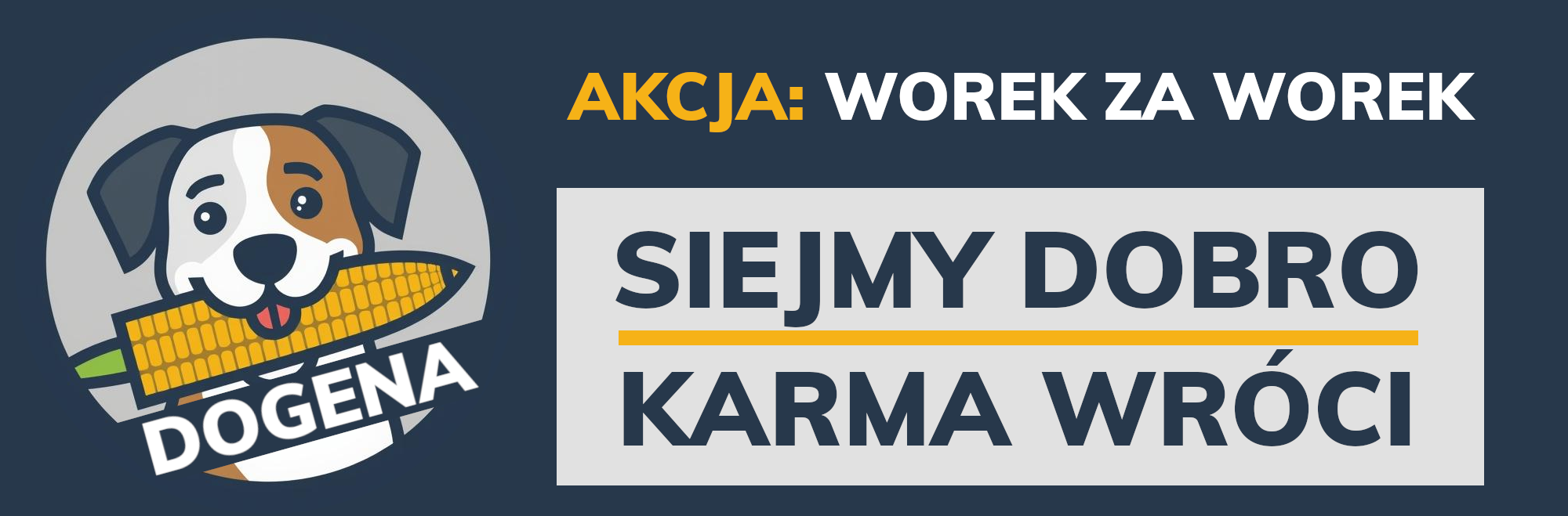 BANER KARMA WROCI worek za worek